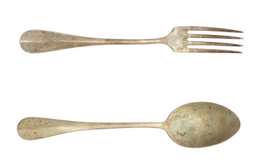 old spoon and fork