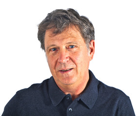 Obraz premium smart attractive man in studio isolated on white