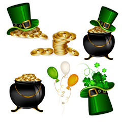 St. Patrick's day icons set