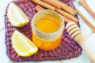 honey,cinnamon,and lemon