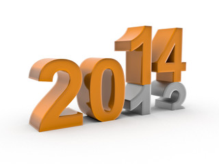 new 2014 year 3d render