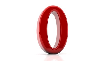 3d Number zero