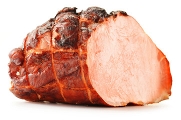 Fresh ham isolated on white