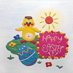 Plasticine Easter chick