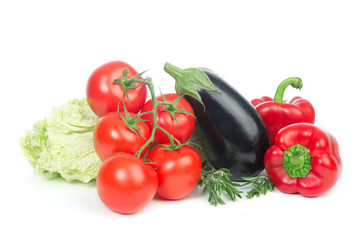 Healthy eating vegetables food concept tomatoes, salad