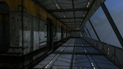 Futuristic corridor