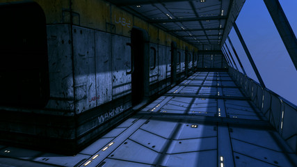 Futuristic corridor