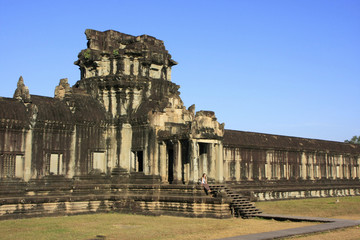 Fototapeta na wymiar Wnętrze świątyni Angkor Wat, Siem Reap, Kambodża