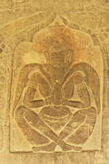 Fototapeta na wymiar Ściany płaskorze¼ba, świątynia Angkor Wat, Siem Reap, Kambodża
