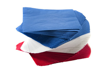 Colorful twisted party napkins.