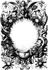 Vintage etching illustration