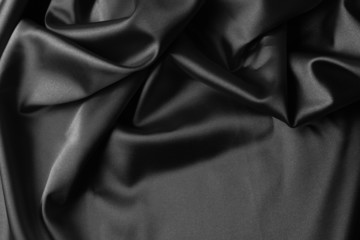 Fototapeta premium Black silk fabric
