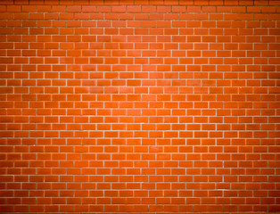 Fototapeta na wymiar Decorative red brick wall surface