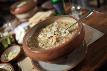 Khash in armenian restaurant