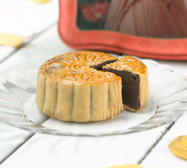 Moon cake the traditional chinese dessert