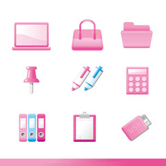 Pink office icon