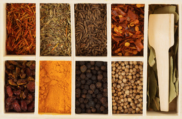 Set of spices for pilaf cooking