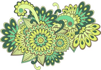 Paisley decoration element. Isolated on white