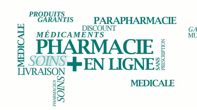 Pharmacie en ligne parapharmacie nuage de mots vid&eacute;o