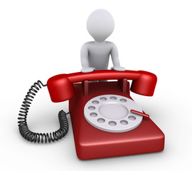 Person is with telephone