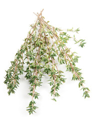 Bunch of thyme isolated on white