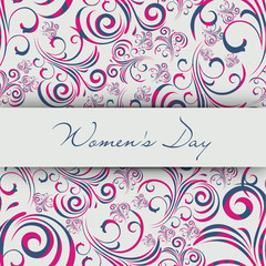 Beautiful floral decorative greeting card or background for Wome