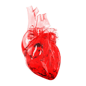 3d rendered illustration - glass heart