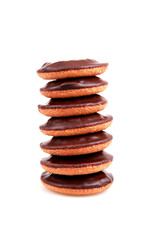 tower of chocolate cookies