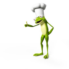 3d rendered funny frog