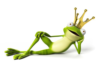 Obraz premium 3d rendered funny frog