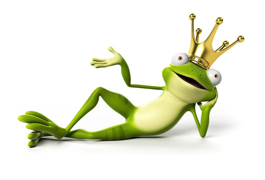 3d rendered funny frog