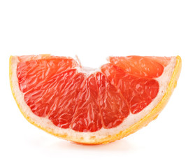 Slice of Grapefruit isolated on white background