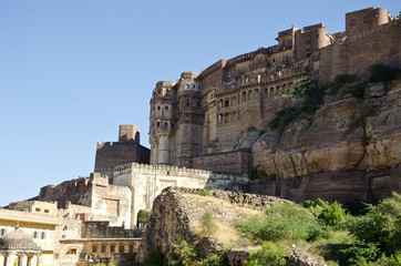historical Jodphur fort in Rajasthan, India