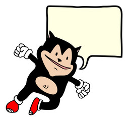 Comic black cat