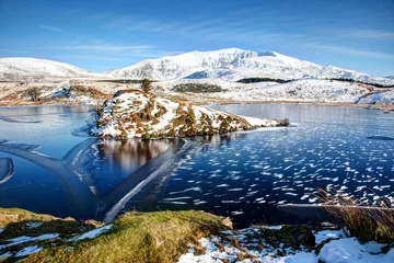 Cercles muraux Hiver Winter white Snowy scenes around Snowdonia 