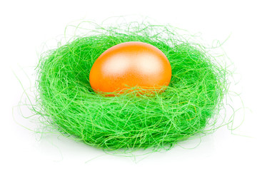 decorated easter egg isolated on white