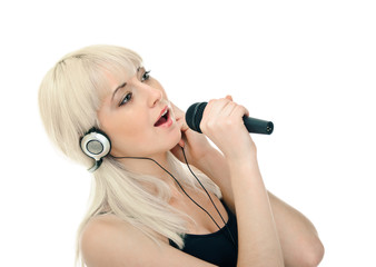 Fototapeta premium sing with karaoke