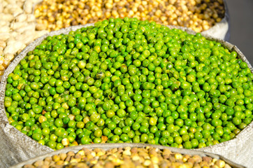 green peas in asia market, India