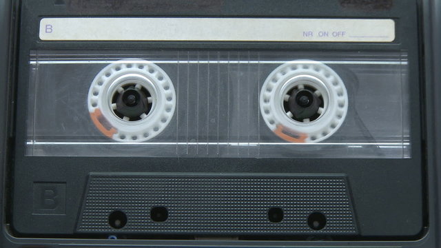 Audio cassette music playing