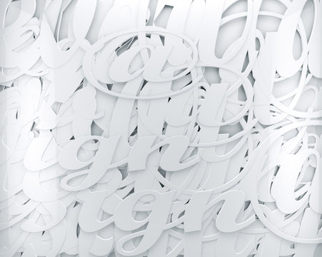 fondo abstracto blanco con letras y abecedario