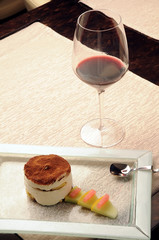 Tiramisu dessert wine glass