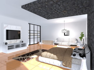 modern bedroom interior