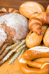 Different types of bread and bakery products
