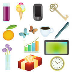Different vector objects collection