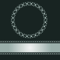 Card template with decorative frame