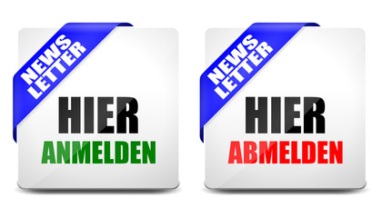 button eckig newsletter hier anmelden abmelden I