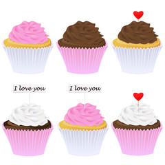 set of cupcakes