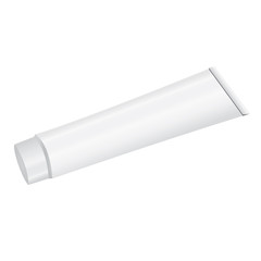 toothpaste tube isolated on white background