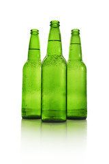 Green beer bottles