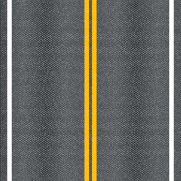 Asphalt road vector texture with marking lines.